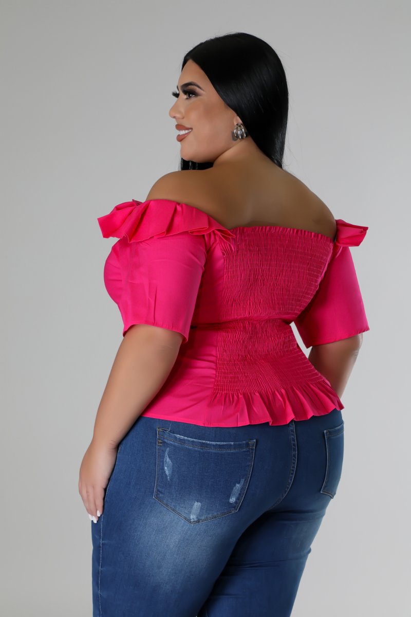 Pink Off ShoulderTop 3XL