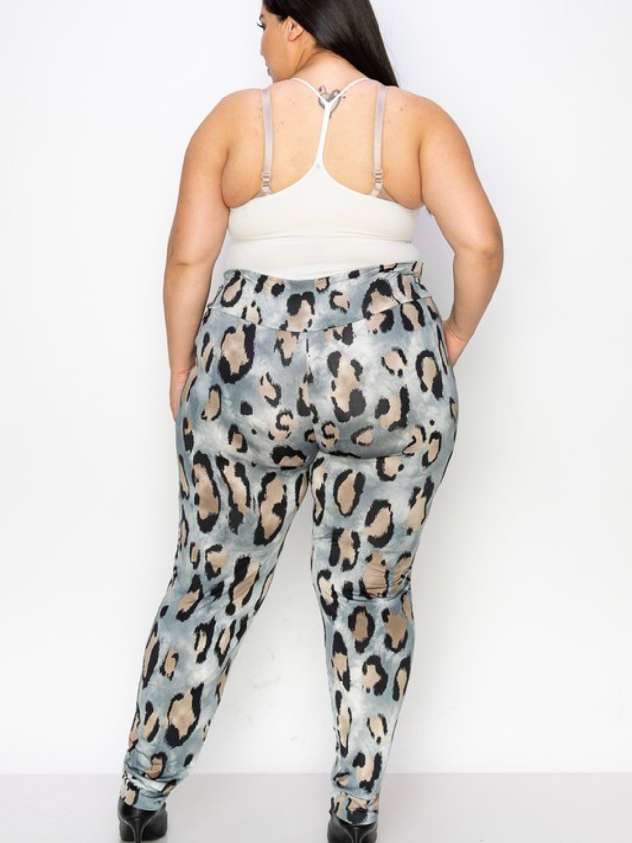 Grey Leopard Print Pants