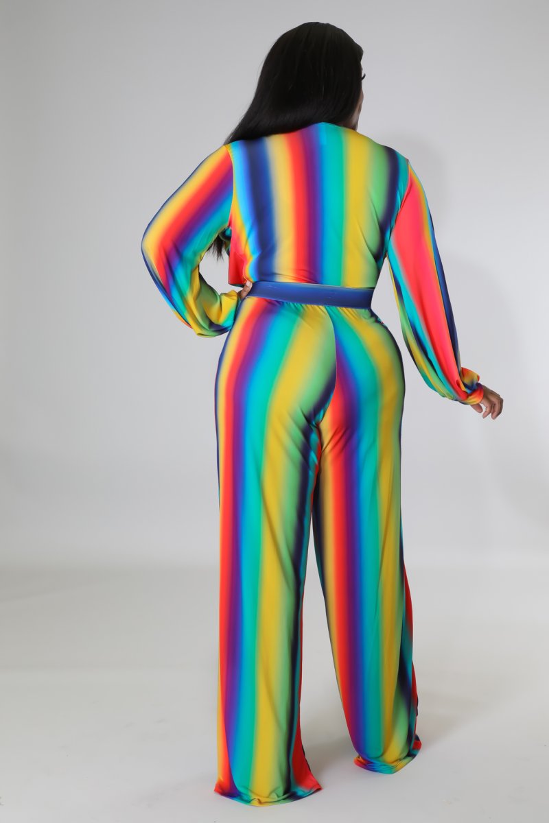 Multi Color Jumpsuit 2x