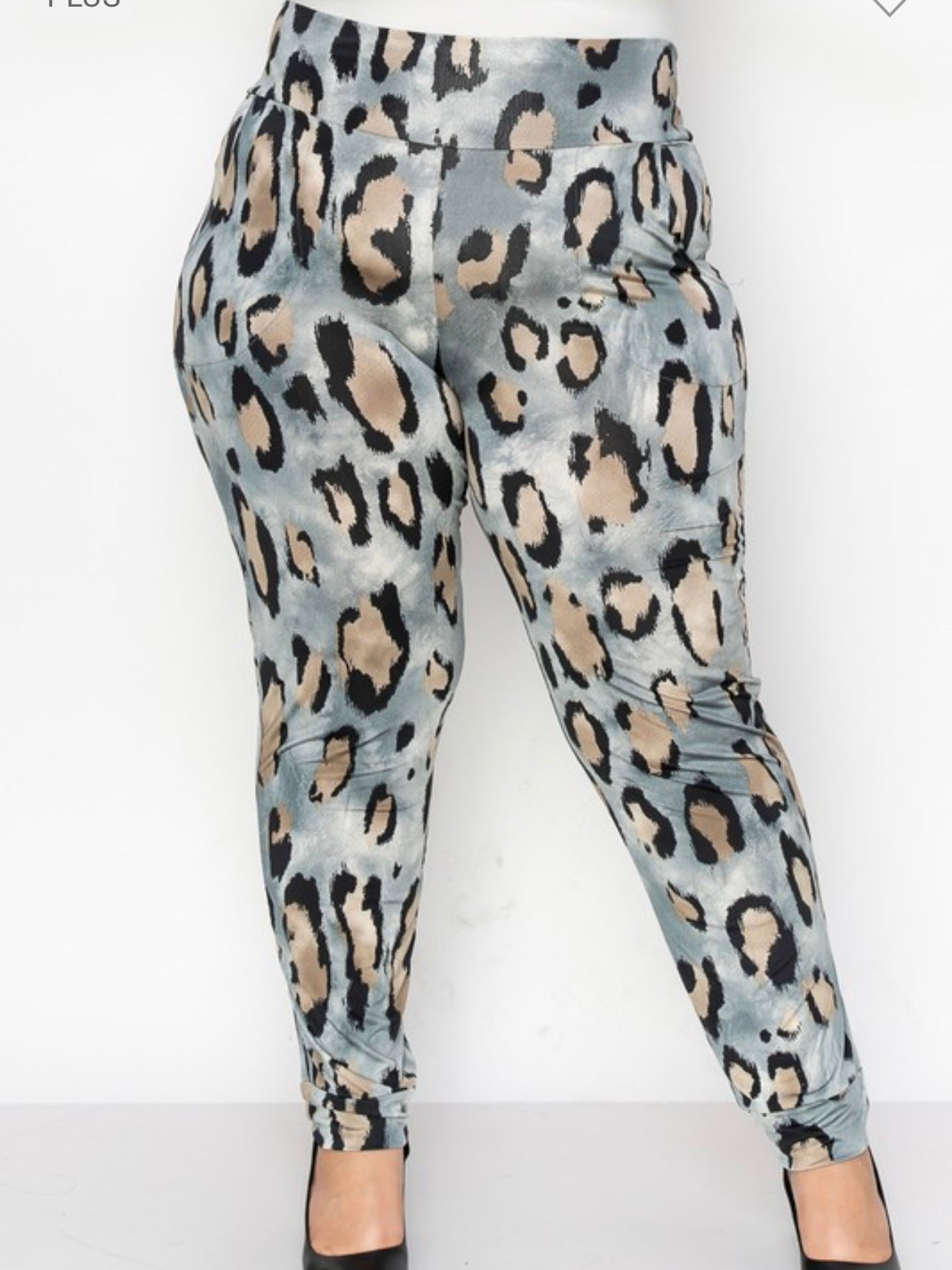 Grey Leopard Print Pants