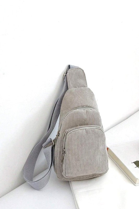 Mini Sling Corduroy Backpacks