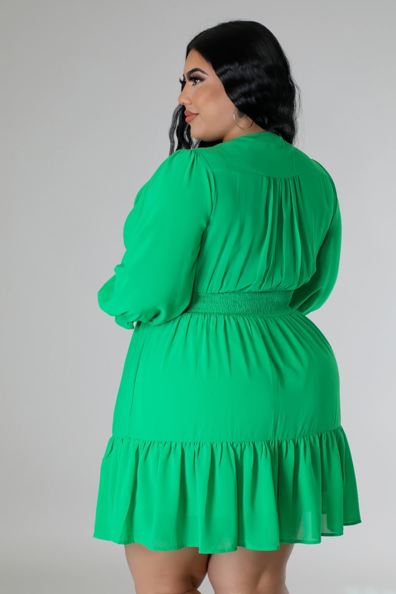 Green Short Dress 1XL