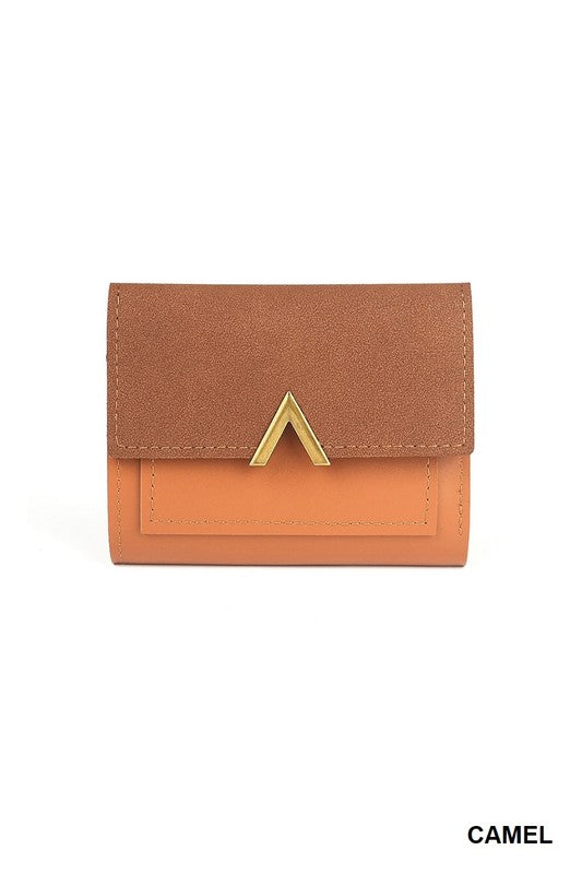 Vegan Leather Compact Trifold Wallet