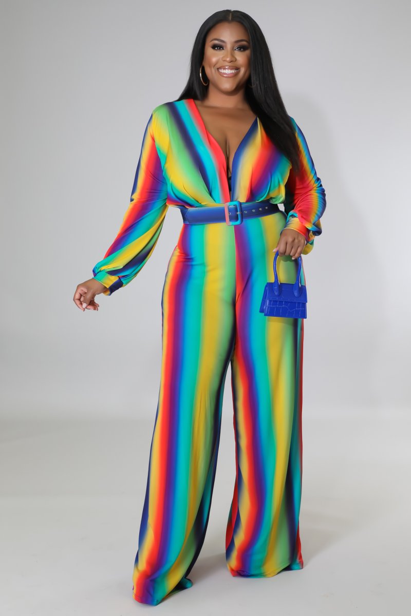 Multi Color Jumpsuit 2x
