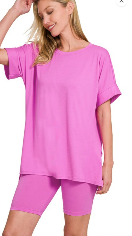 Bright Mauve Short Set
