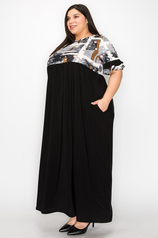 Ruffle Sleeves Maxi Dress