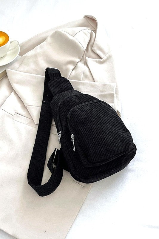 Mini Sling Corduroy Backpacks