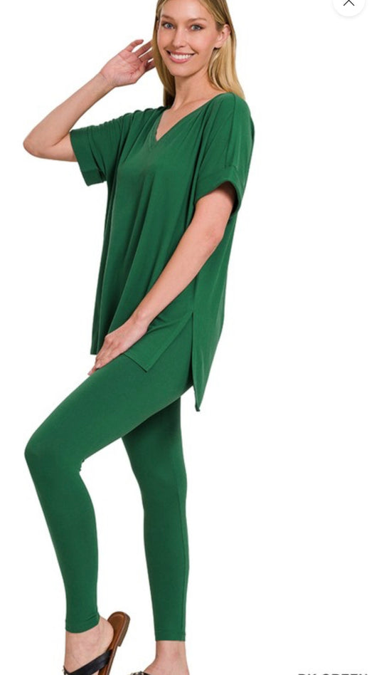 Dark Green Legging Set