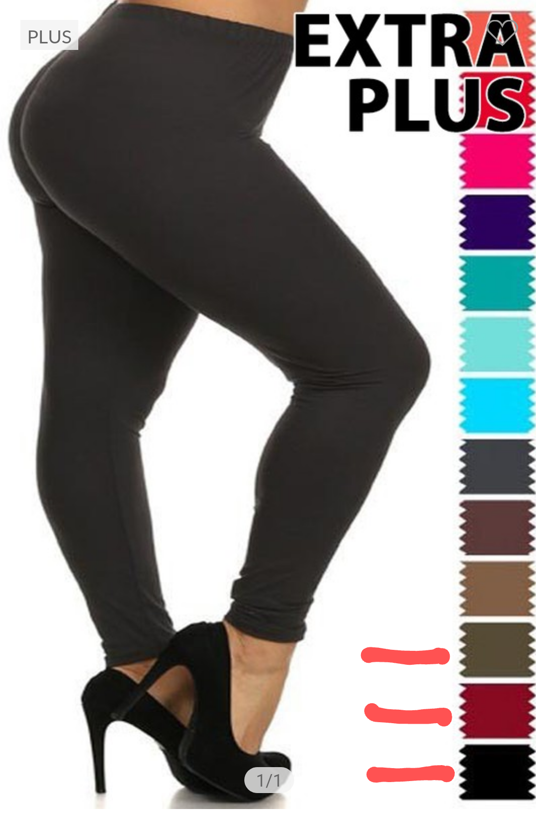 Olive Extra Curvy Leggings (14 - 24)