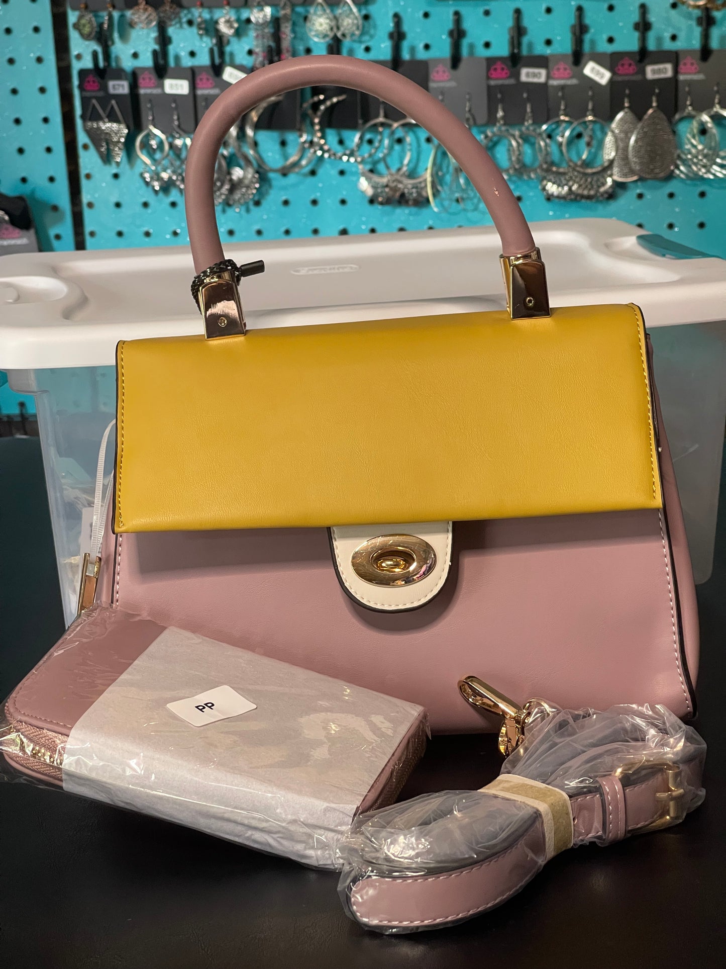Color Block Handbag