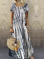 Summer Print Long Skirt Loose Casual Women'S Dress H6LA6PXMYK