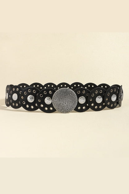 Round Shape PU Leather Belt