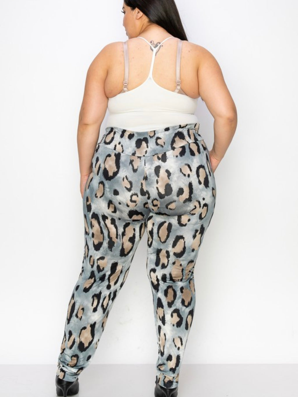 Grey Leopard Print Pants
