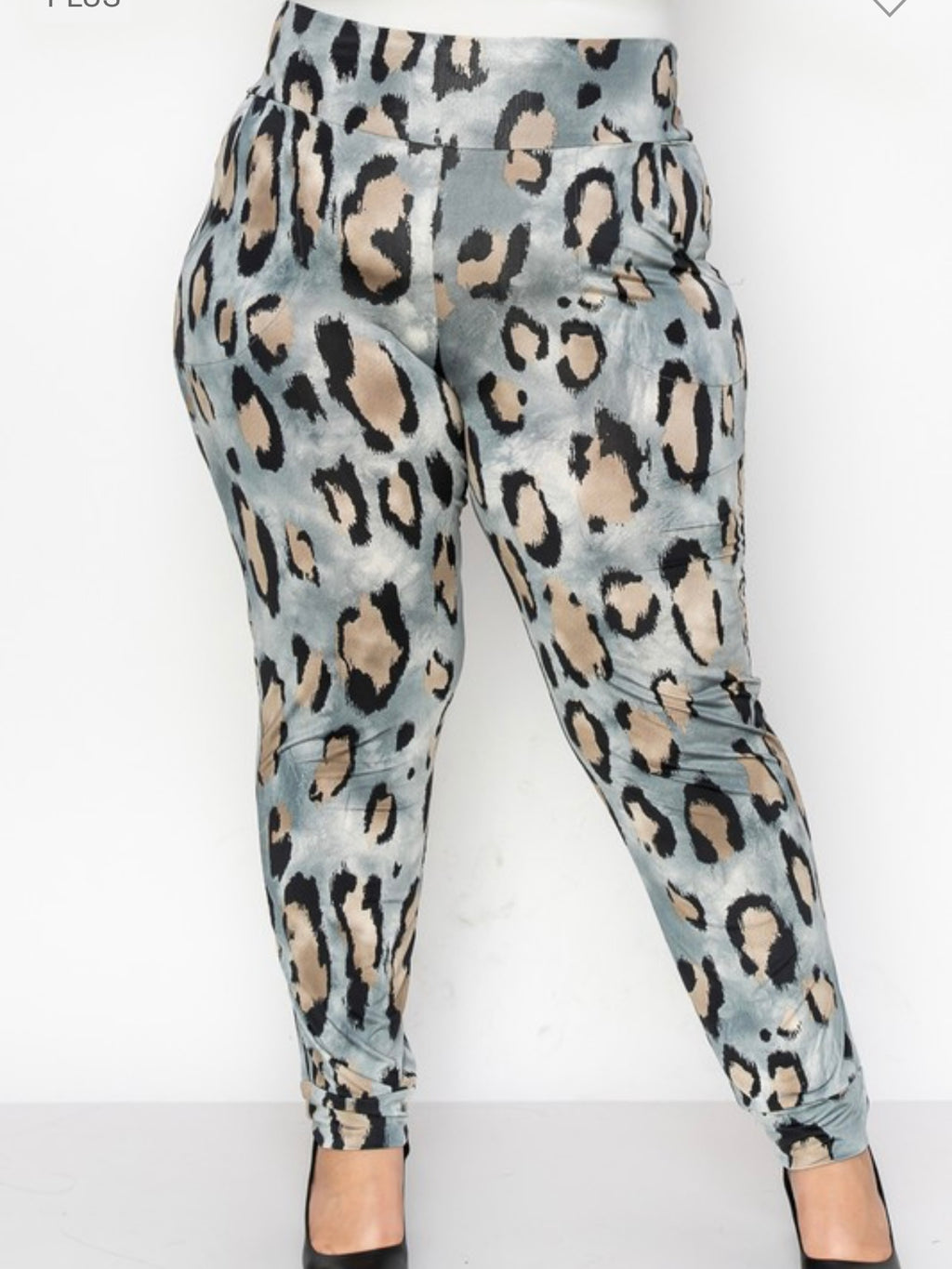 Grey Leopard Print Pants