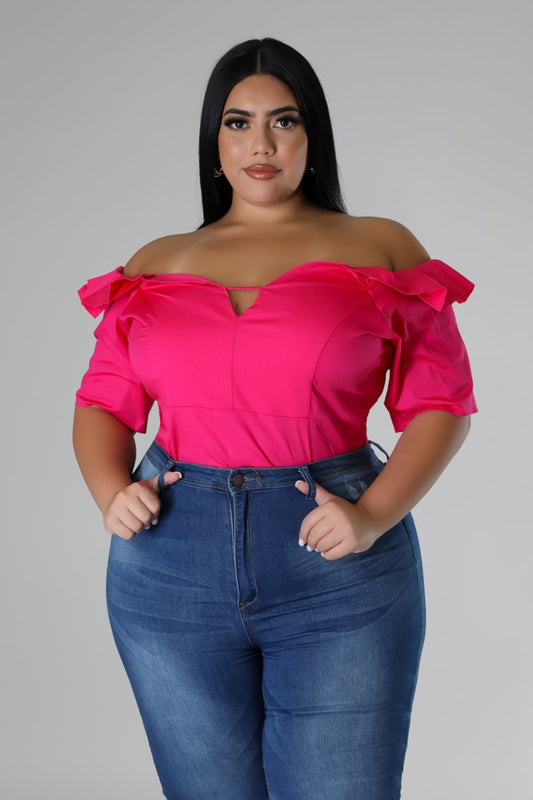 Pink Off ShoulderTop 3XL