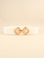 Geometric Buckle Elastic Wide Belt