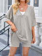 V-Neck Half Sleeve Top and Shorts Set