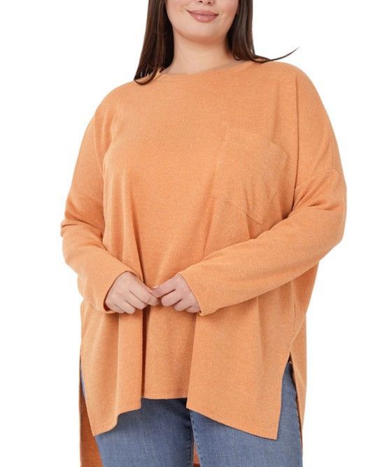 Peach Waffle Top