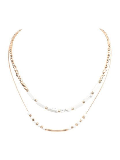 2 Layer Goldtone Necklaces