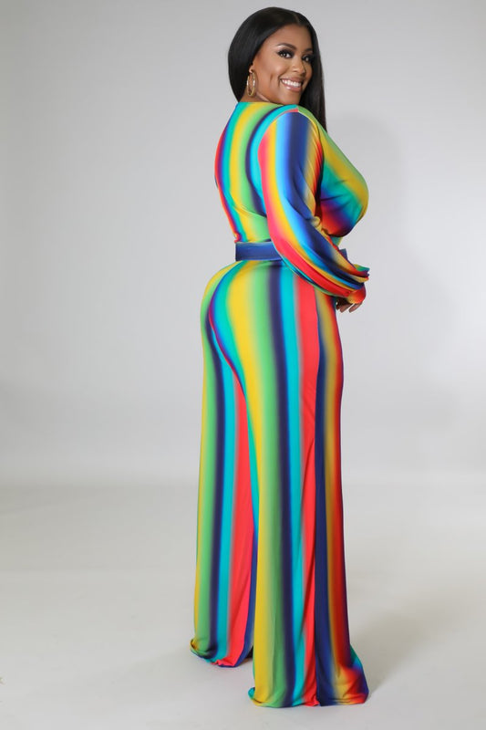 Multi Color Jumpsuit 2x