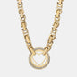 Cutout Heart Shape Inlaid Zircon Chain Necklace