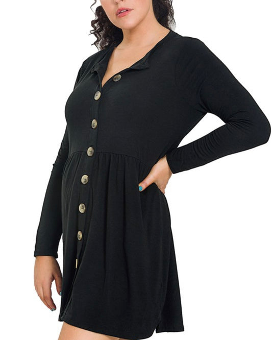 Buttoned Up Cardigan (black)