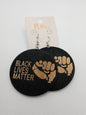 BLM WOOD EARRINGS