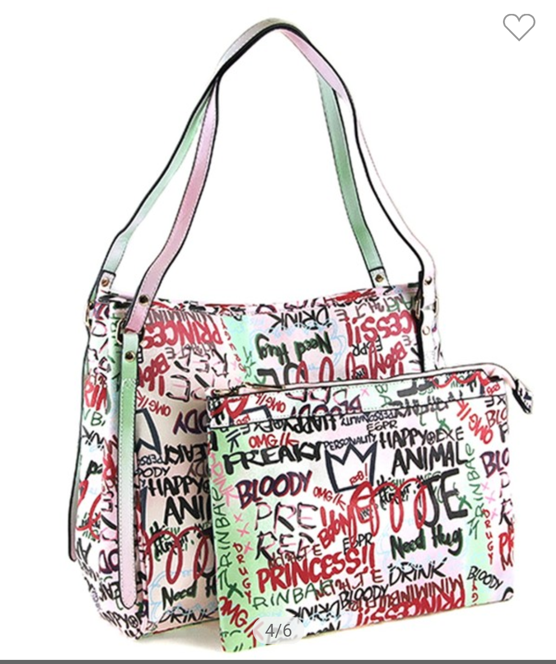 Graffiti Print Style Tote