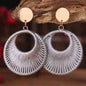 Cotton Cord Geometric Drop Earrings