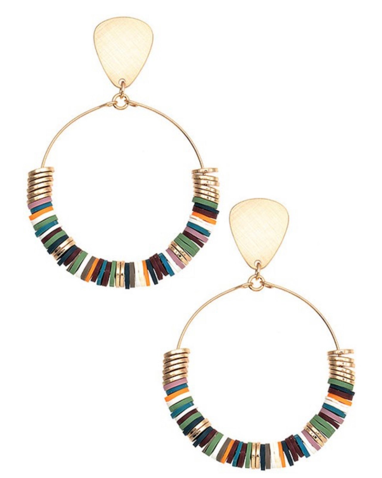 Circle Disc Earrings