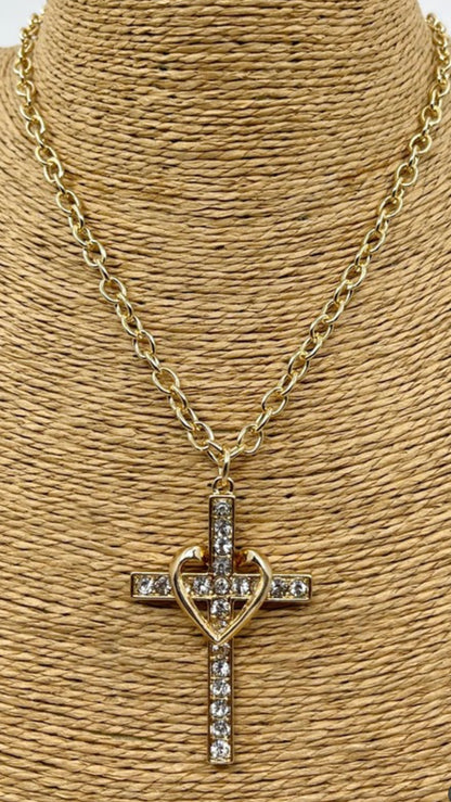 Bling Cross and Earrings