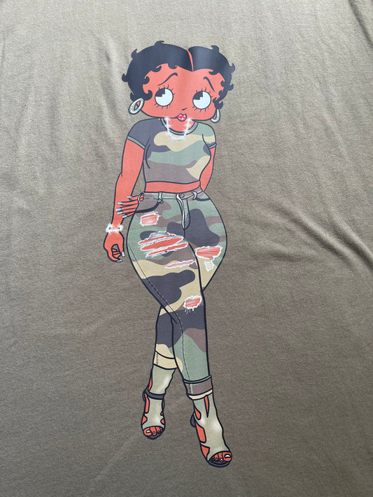 (G) Betty Boop Camo Shirt