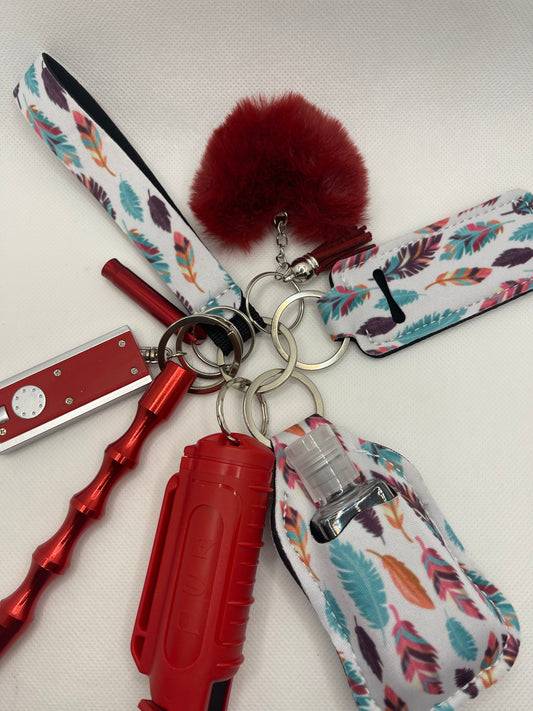 Feather Safety Keychain