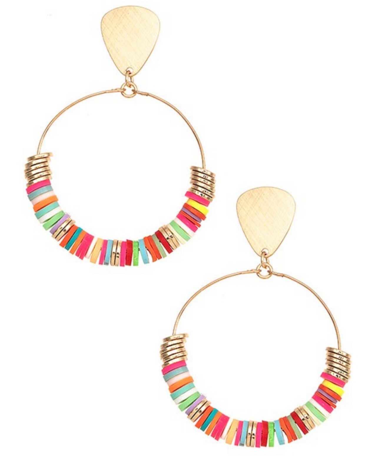 Circle Disc Earrings